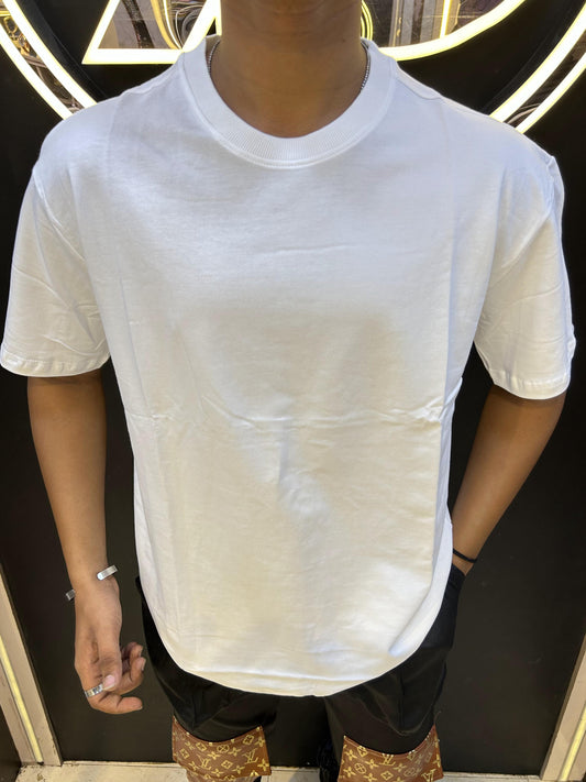 White Downshoulder Tshirt